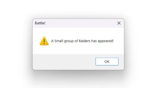 A small group of raiders has apparently appeared in this Excel game