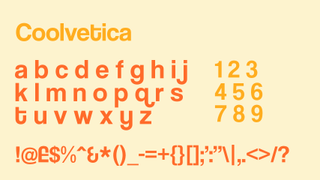 Graphic displaying Coolvetica.