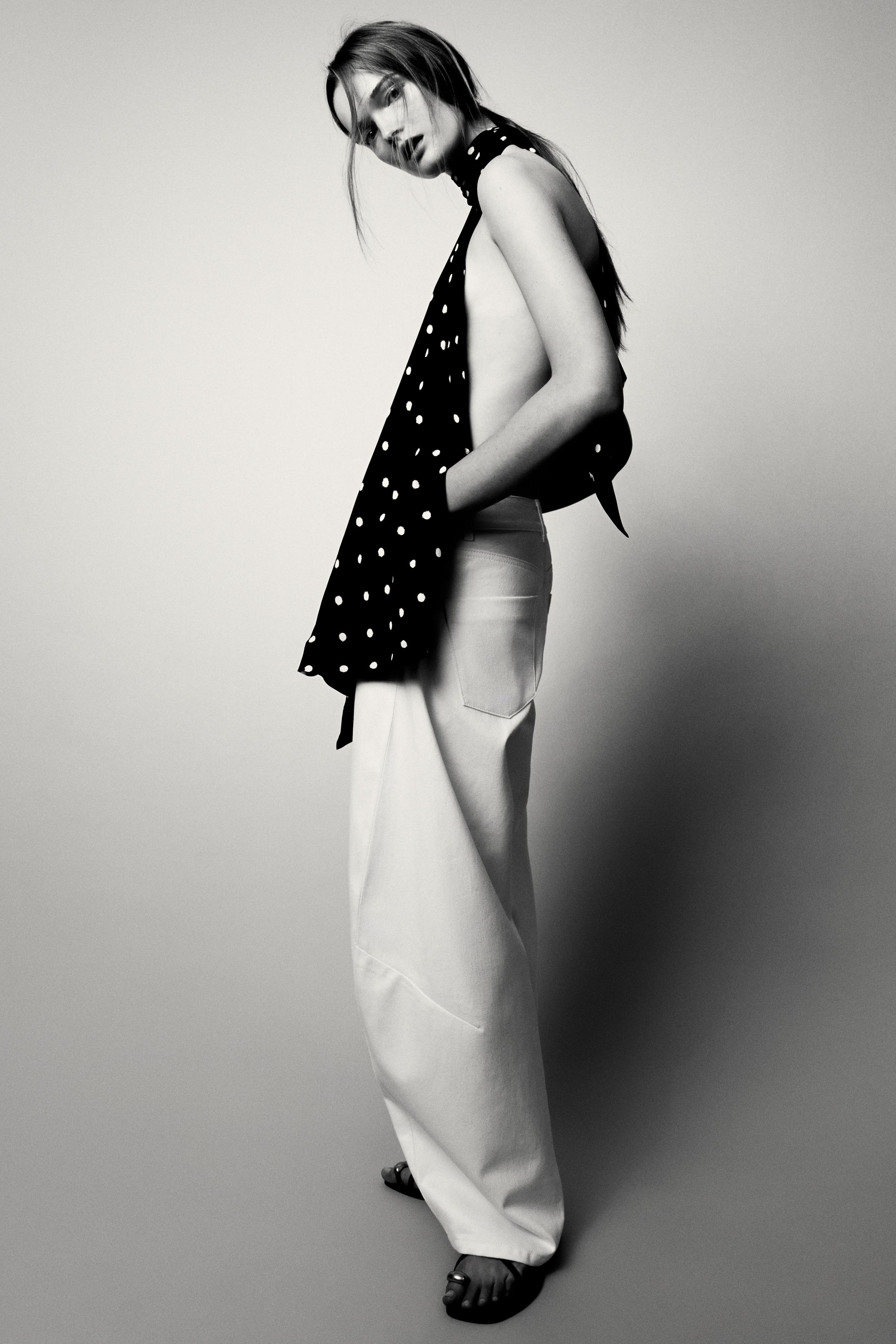 ZW Collection polka Dot Halter Top