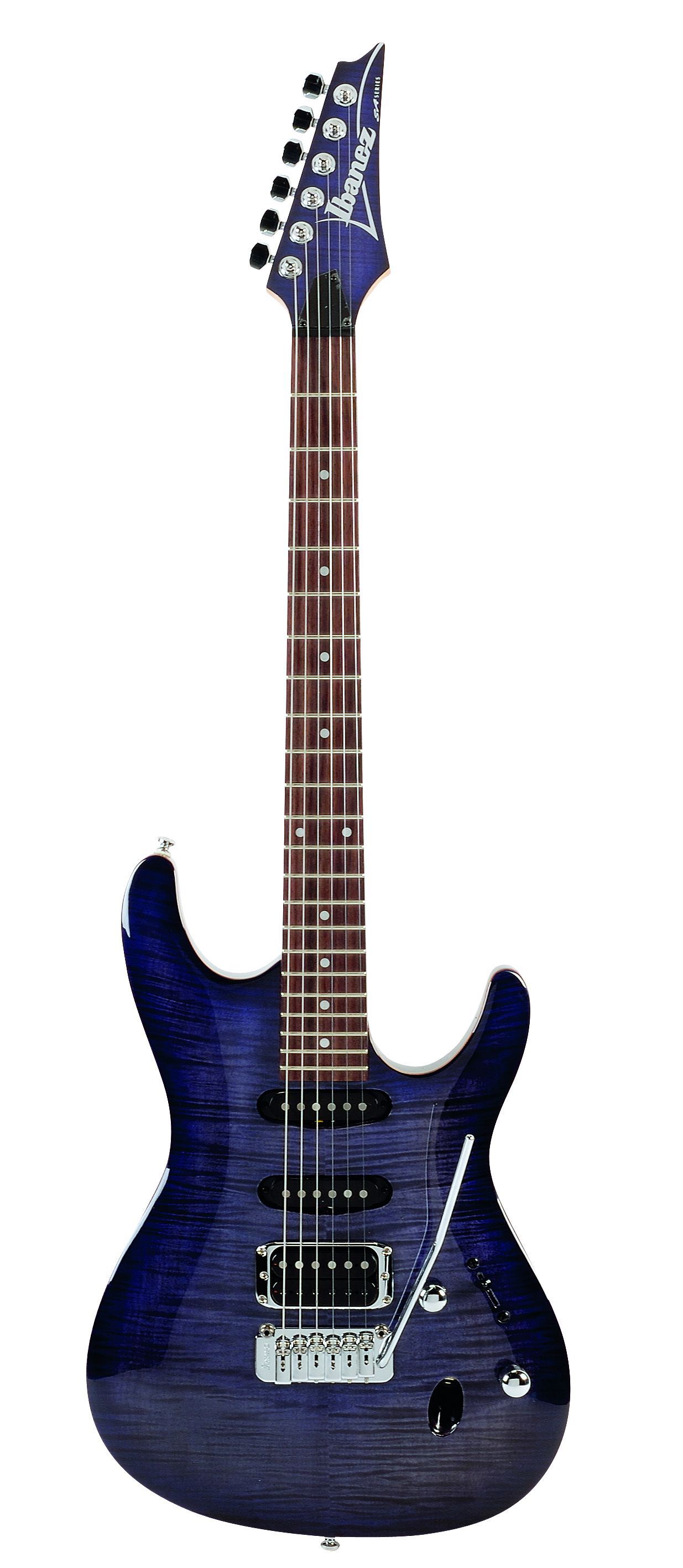The maple neck is bolted on.