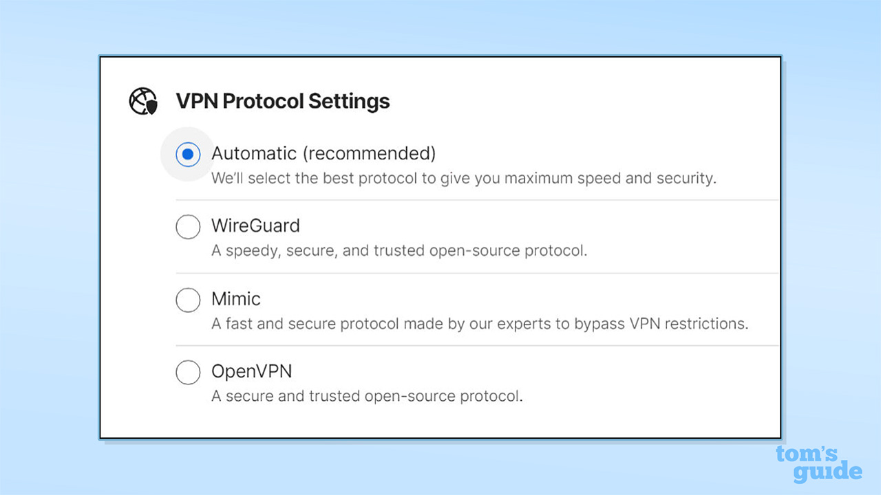 Norton VPN protocol list