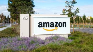 Amazon logo pictured on a sign at the company's Sunnyvale headquarters in Silicon Valley, California.