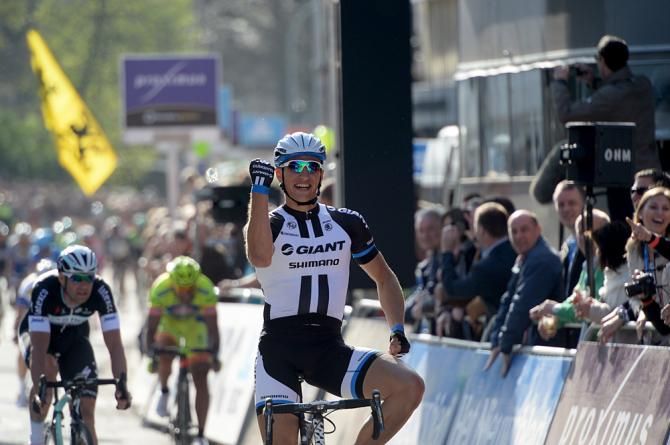Marcel Kittel (Giant-Shimano) wins in the Scheldeprijs