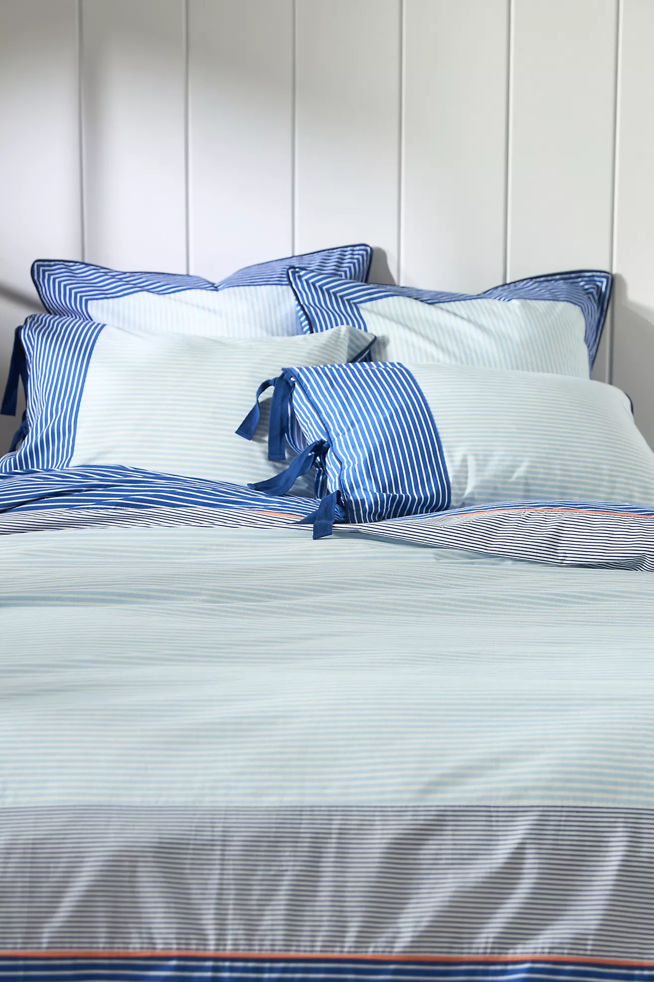 Livia Cotton Stripe Printed Duvet Cover