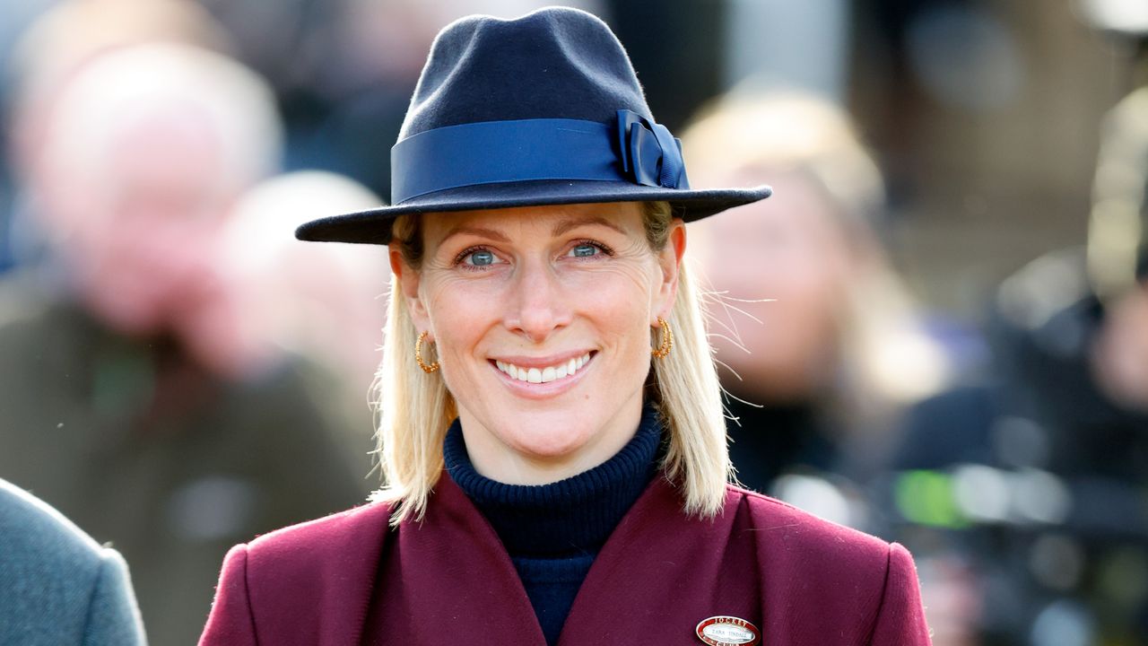 Zara Tindall attends Festival Trials Day at Cheltenham Racecourse on January 27, 2024