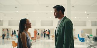 Ali Wong as Amy and Joseph Lee as George in Beef