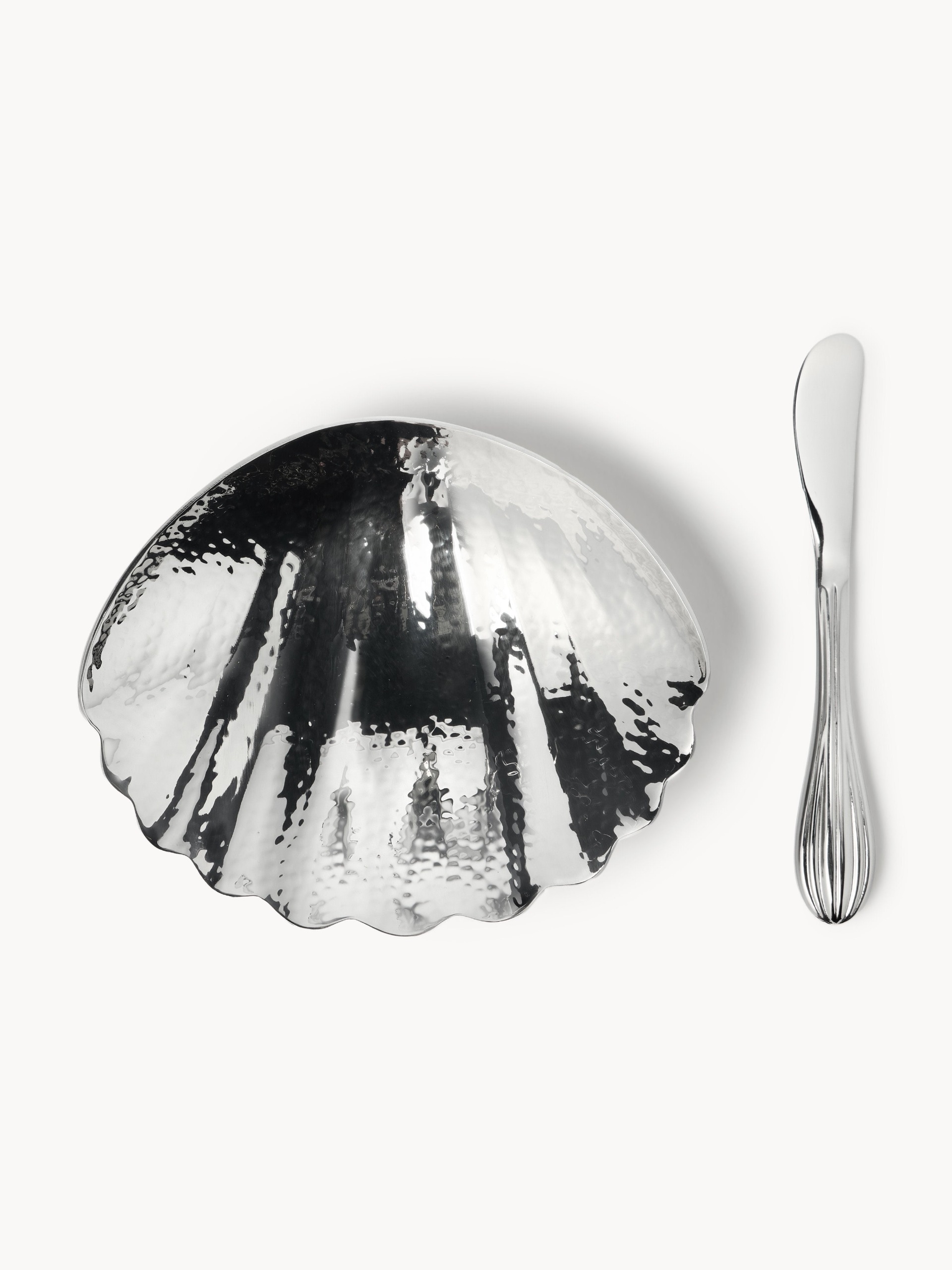 Westwing I Victoria Beckham, Stainless Steel Butter Dishes Isla With Knives, Set of 2