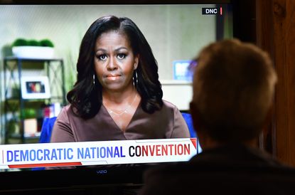 Michelle Obama speaks at the convention