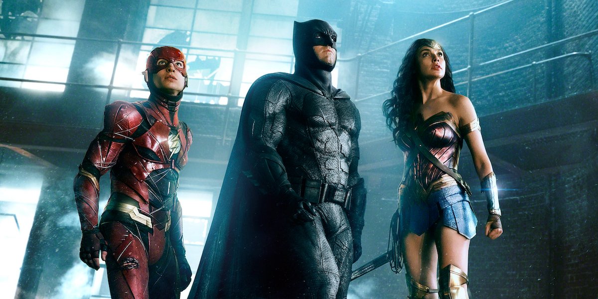 Flash, Batman and Wonder Woman in Justice League movie