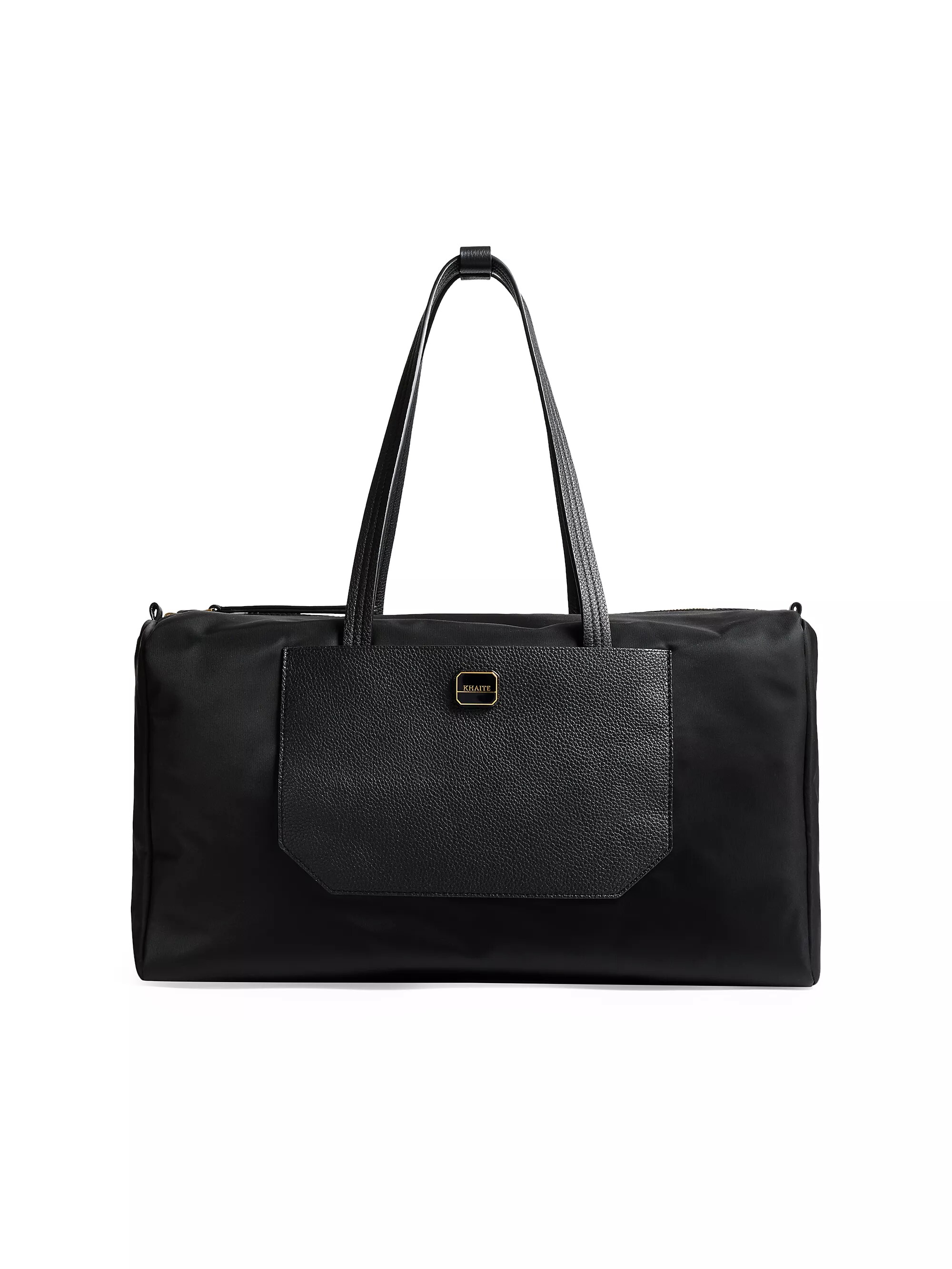 Sage Leather-Trim Duffle Bag