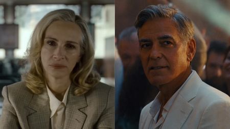 Julia Roberts in After the Hunt, and George Clooney in Jay Kelly
