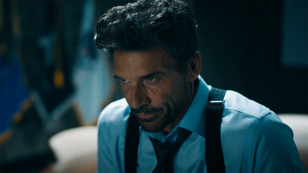 Rick Flag Sr scowling in 2025's Superman movie