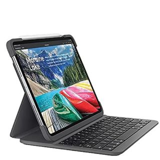 Product shot of Logitech Slim Folio Pro iPad Case with Keyboard