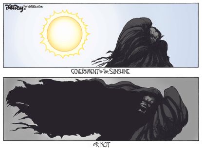 Political Cartoon U.S. Government sunshine
