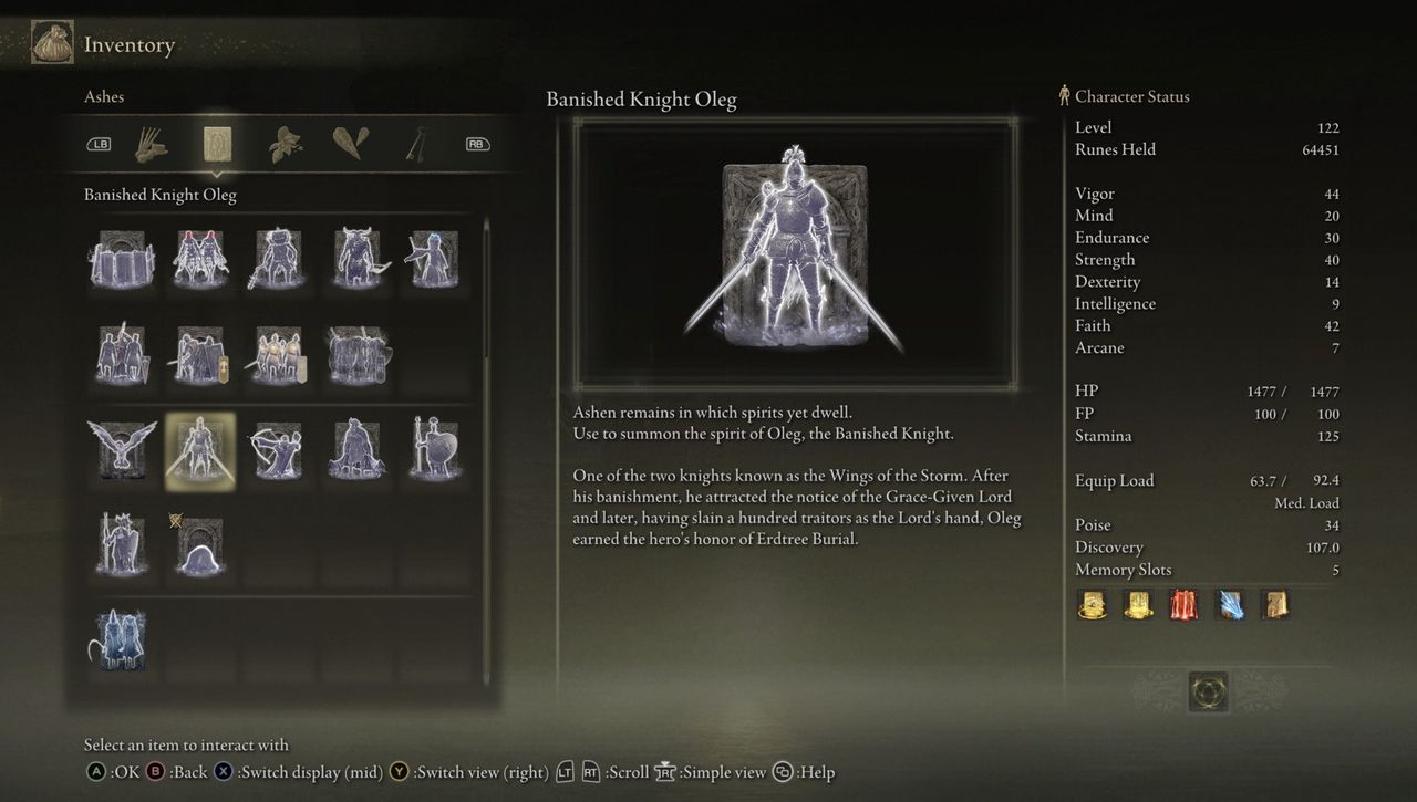 Elden Ring Banished Knight Oleg