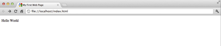 Figure 1-3 Your first HTML5 web page