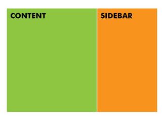 Golden Ratio: website content and sidebar