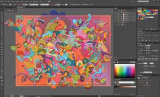 How to design an abstract collage-style pattern