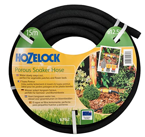 Hozelock - Porous Hose 15 M : Microporous Hose for Economical Watering, Without Wasting Water. Ideal for Flowerbeds, Vegetable Gardens and Greenhouses: Ready to Use [6762p0000]