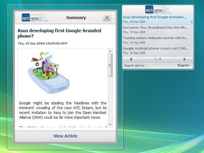 Free Download: TechRadar Windows Vista Sidebar Gadget | TechRadar