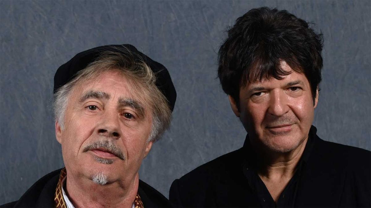 Glen Matlock and Clem Burke studio portrait