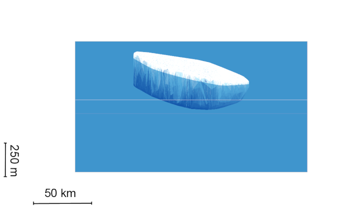 The ESA's CryoSat mission was used to measure the thickness of the eventual iceberg that will calve from Antarctica's Larsen C ice shelf.