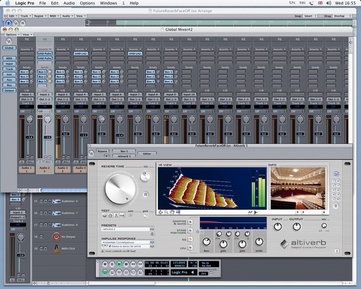 Damping & Gains, EQ and CPU sections share the space.