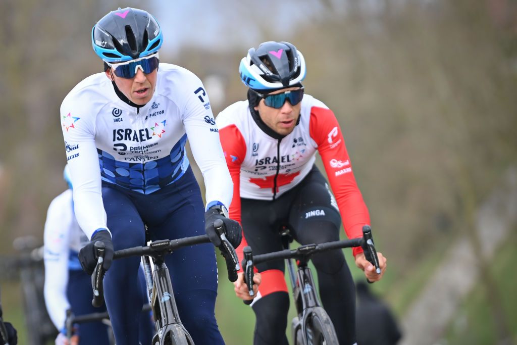 Belgian Sep Vanmarcke of IsraelPremier Tech pictured in action during the reconnaissance of the track ahead of the oneday cycling race Omloop Het Nieuwsblad Thursday 24 February 2022 in Oudenaarde BELGA PHOTO DAVID STOCKMAN Photo by DAVID STOCKMANBELGA MAGAFP via Getty Images