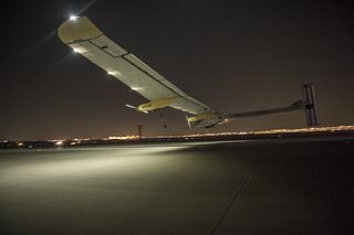 Solar Impulse Plane Lands in Dallas