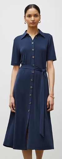 Finery London Collared Belted Midi Shirt Dress | $60/£49 | M&amp;S