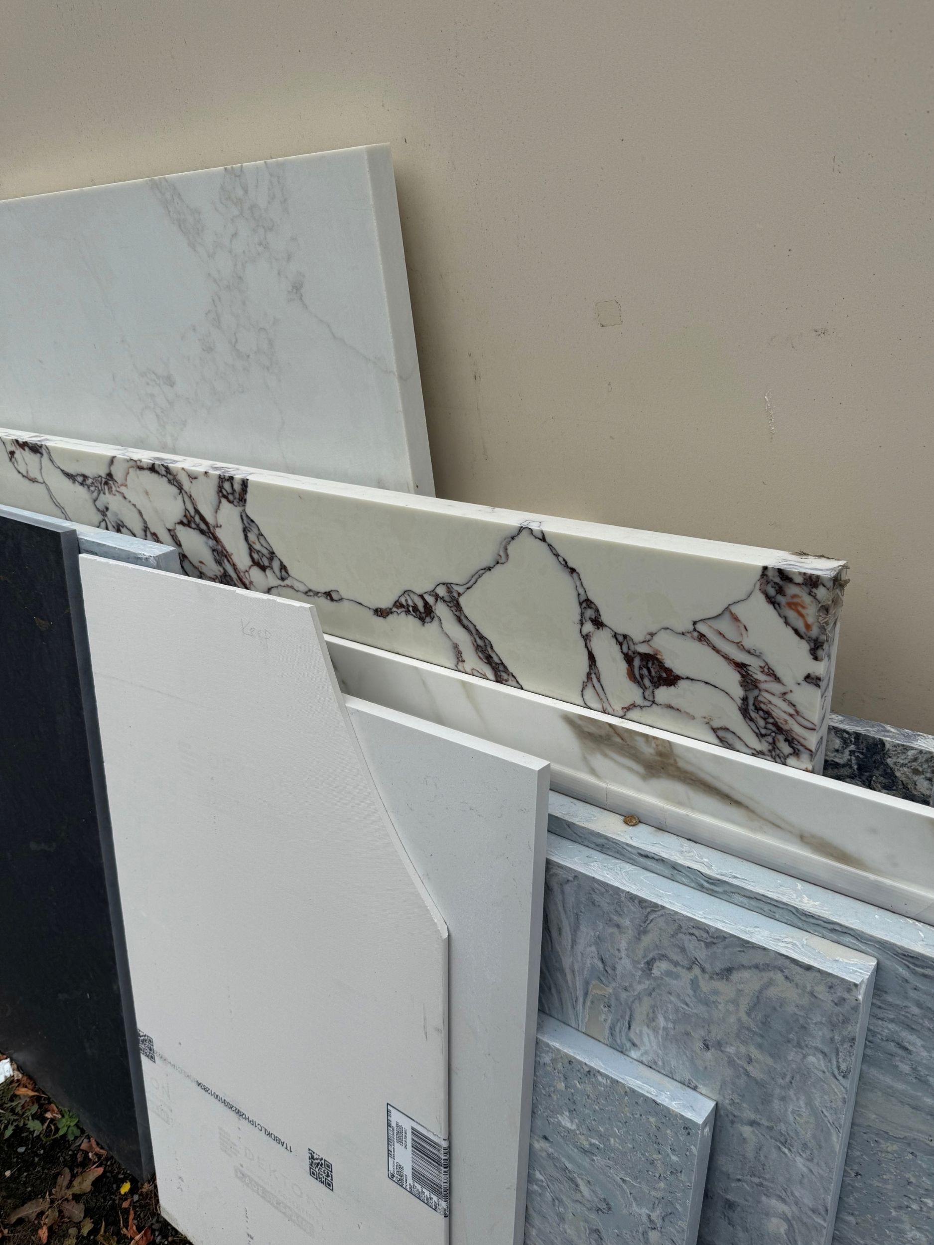 marble remnants in a stone yard