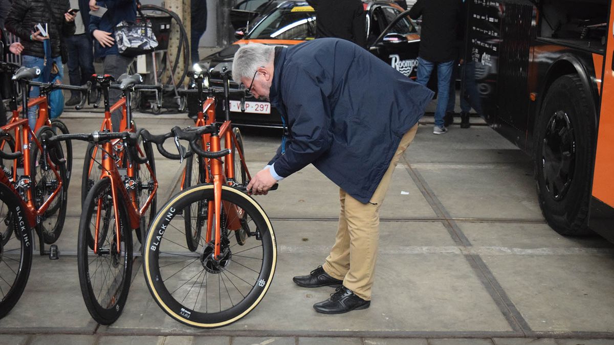 UCI commissaires were at the beginning of both races checking for technological fraud
