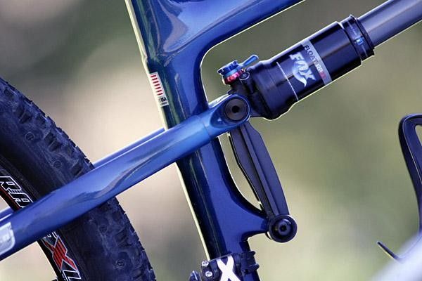 The Fox RP 23 rear shock comes on the Hi Fi and is custom tuned for the bike's geometry and performance.