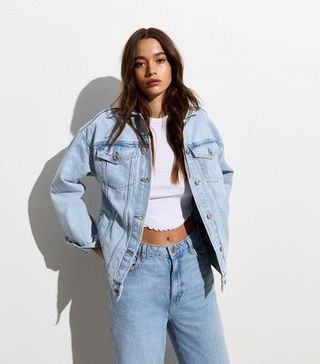 Pale Blue Oversized Denim Jacket