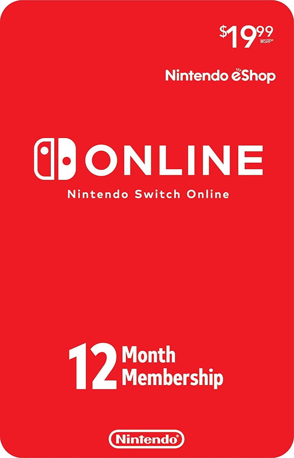 Nintendo Switch Online 12-Month Membership