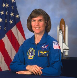 Astronaut Janice Voss, mission specialist of the STS-99 space shuttle mission.