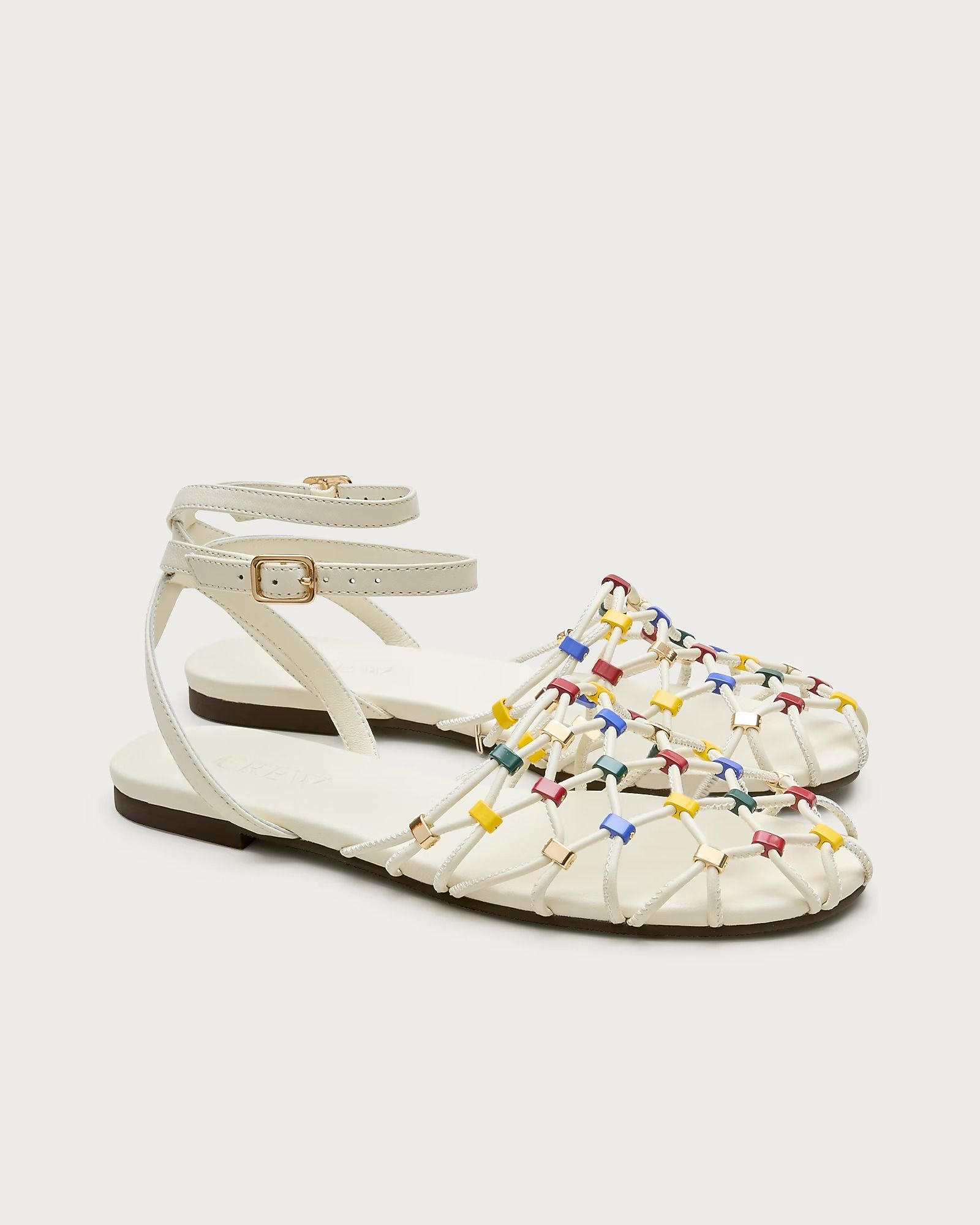 Audrey Embellished Cage-Toe Sandals