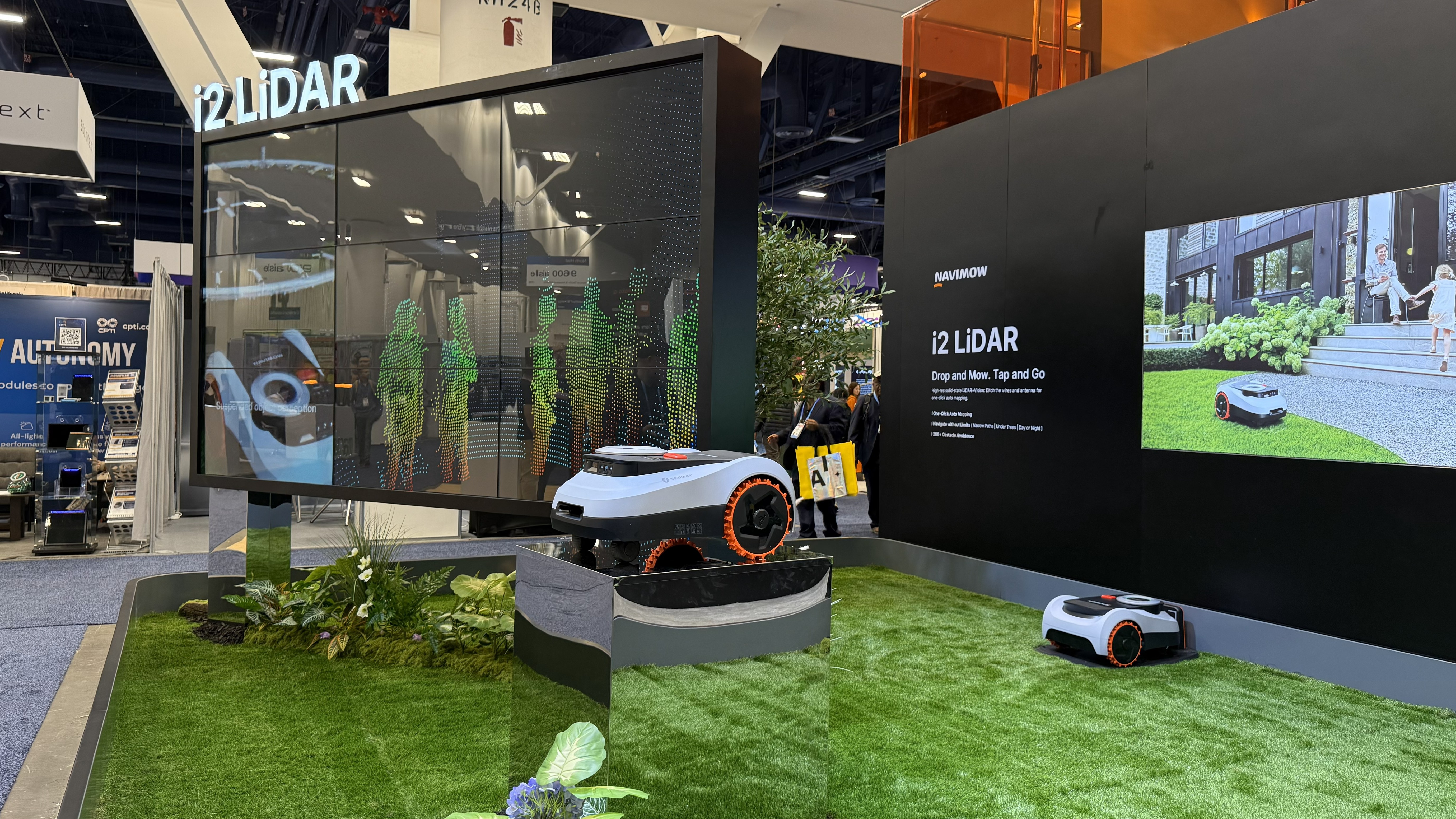 The Navimow booth at CES 2026