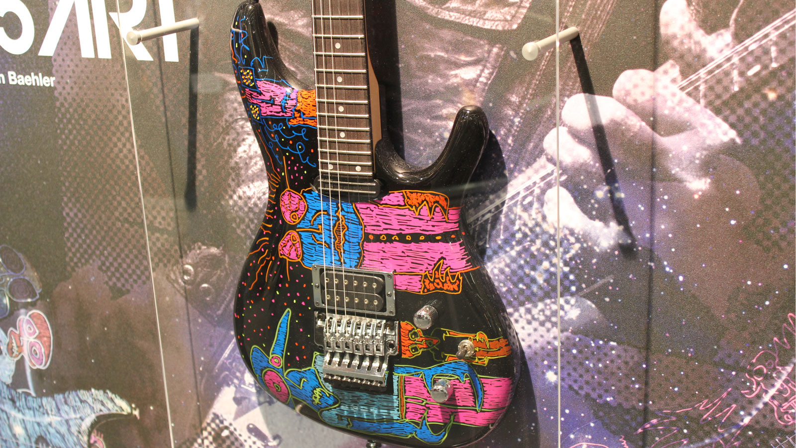 Model number F1503550 - one of 50 special hand-illustrated Ibanez JS guitars