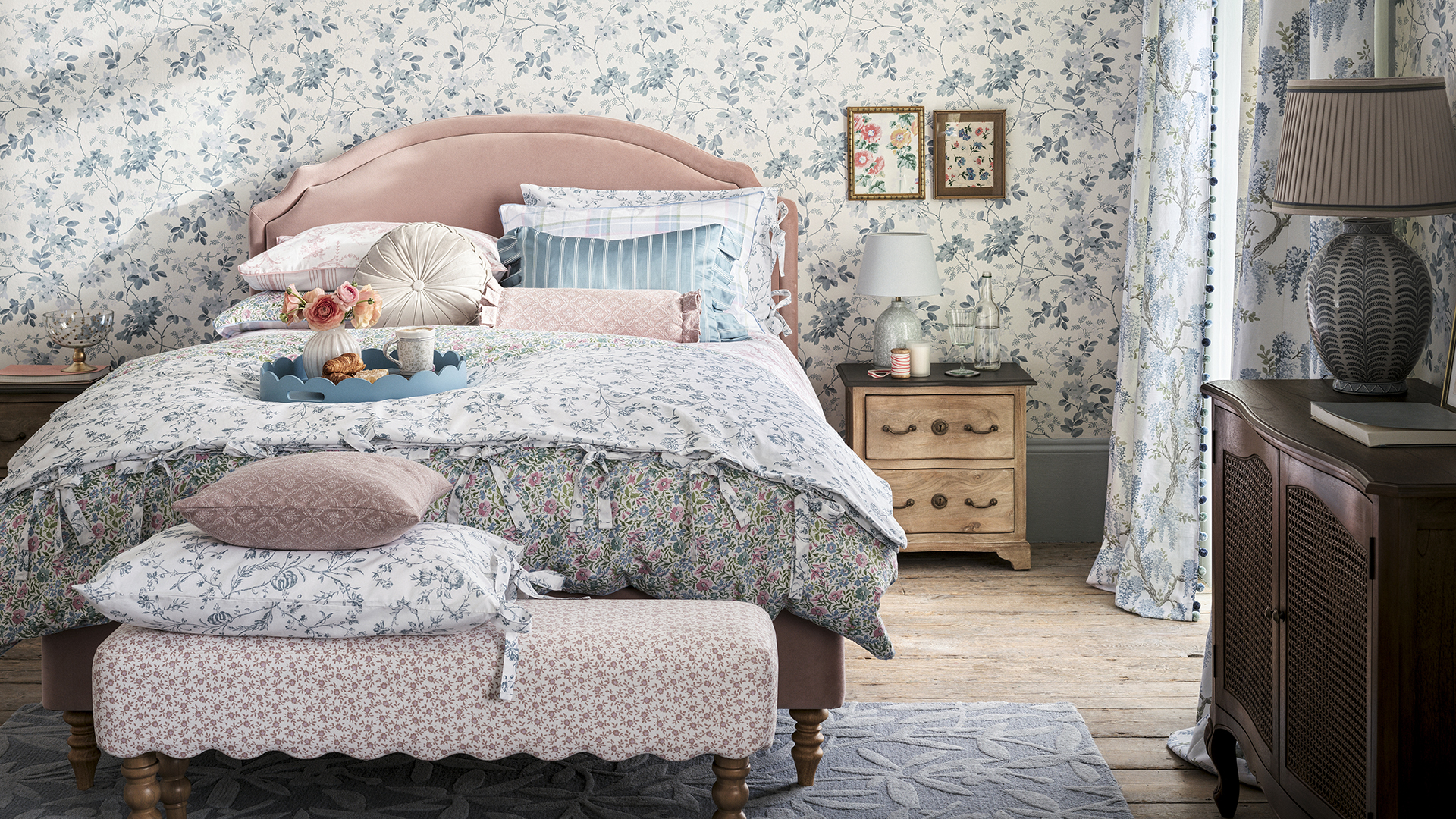 Floral bedroom