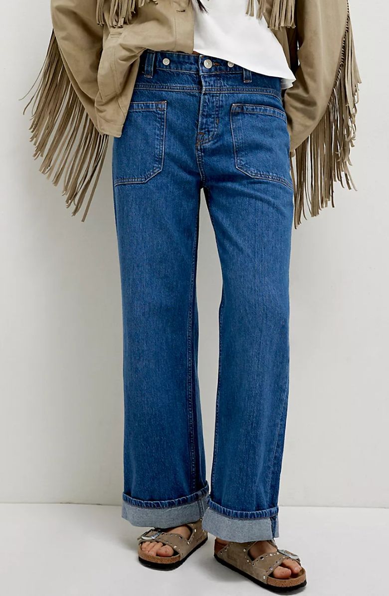We the free Palmer jeans on the model 