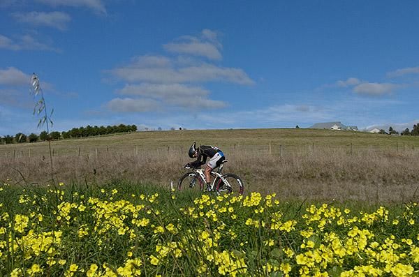 Blue skies for the individual time trial on stage four of the Tour.