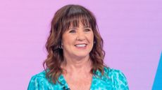 Coleen Nolan wearing blue leopard print dress to present Loose Women on 25 May, 2026