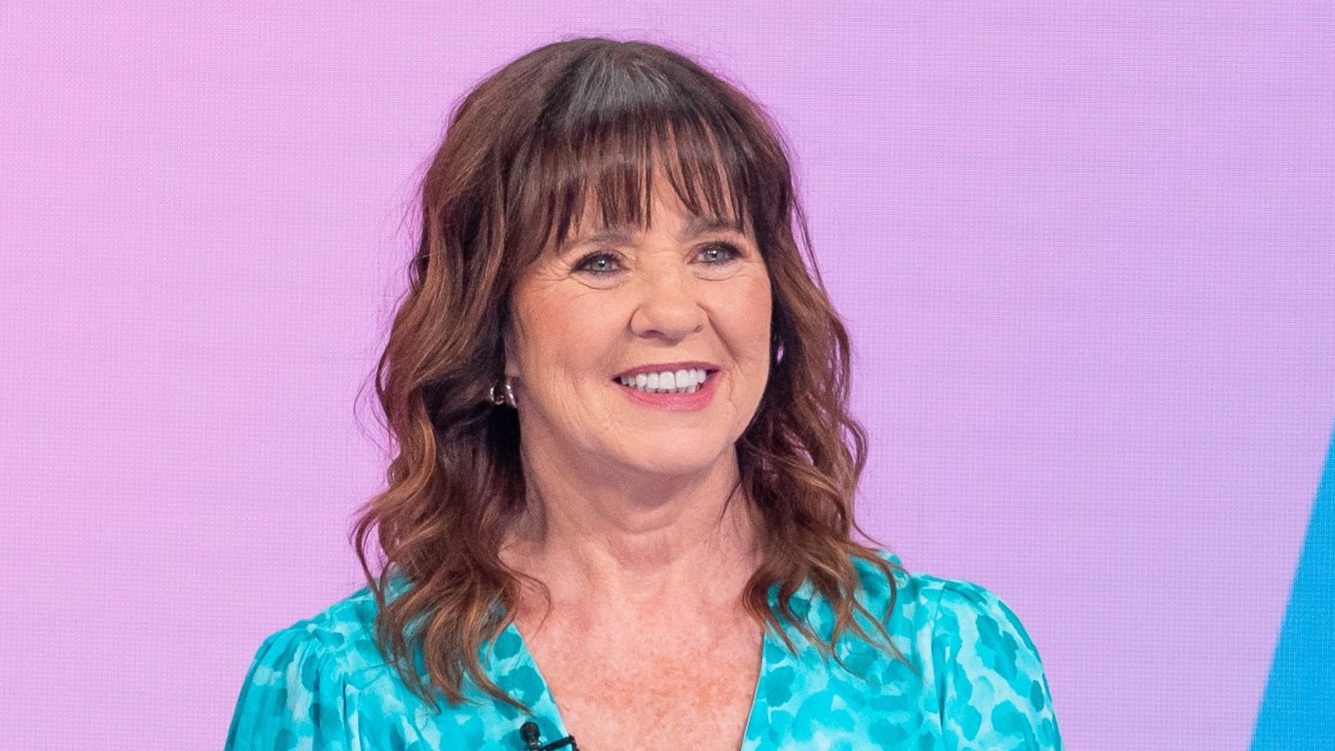 Coleen Nolan wearing blue leopard print dress to present Loose Women on 25 May, 2026