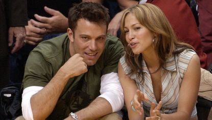 los angeles, ca may 11 file photo actor ben affleck l and his fiance actresssinger jennifer lopez attend the los angeles lakers v san antonio spurs playoff game at the staples center may 11, 2003 in los angeles, california lopez and affleck postponed their wedding, which was scheduled for this weekend, and has now reportedly spit up, possibly temporarily photo by vince buccigetty images