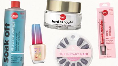 Drugstore nail products collage
