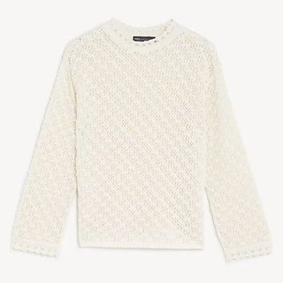 white cotton sweater