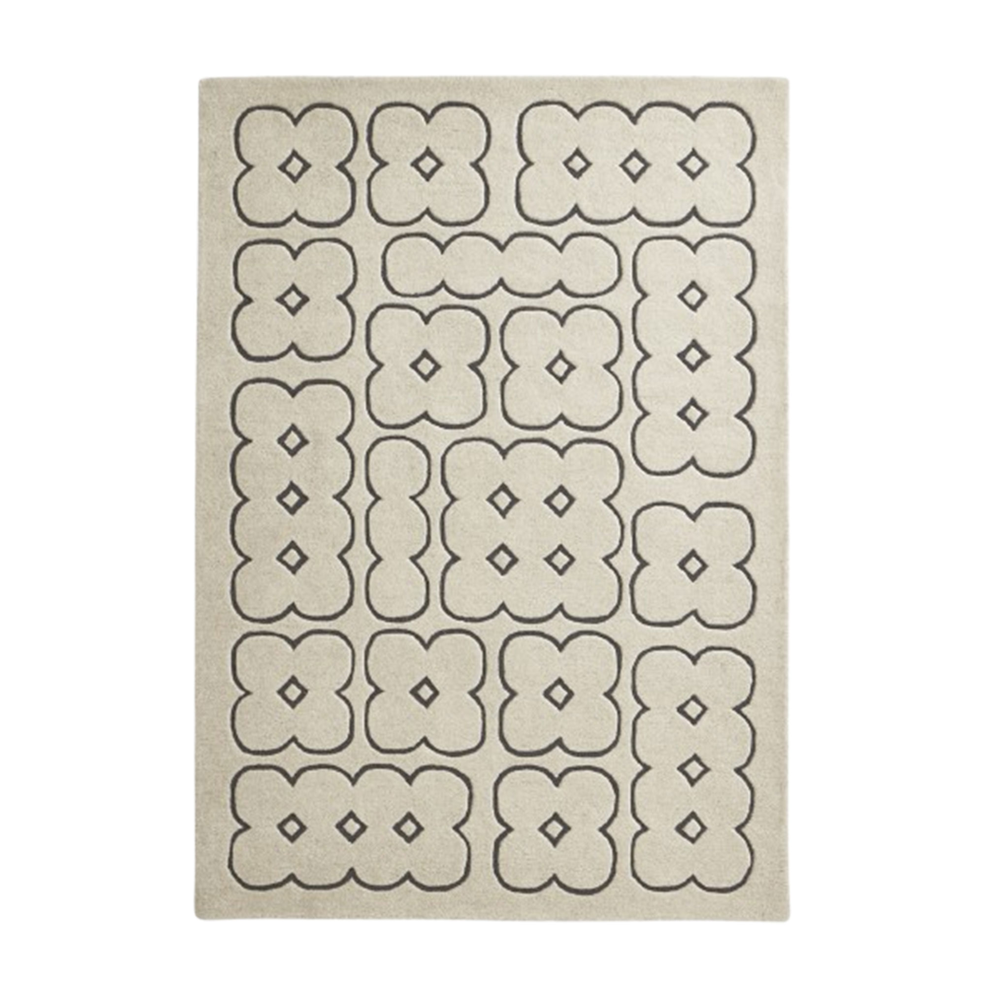 Habitat, Habitat Archive Four Circles Geo Cut Pile Rug - 160x230cm