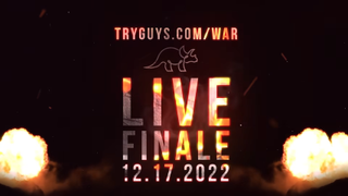 The logo for the live finale on the Try Guys YouTube channel.