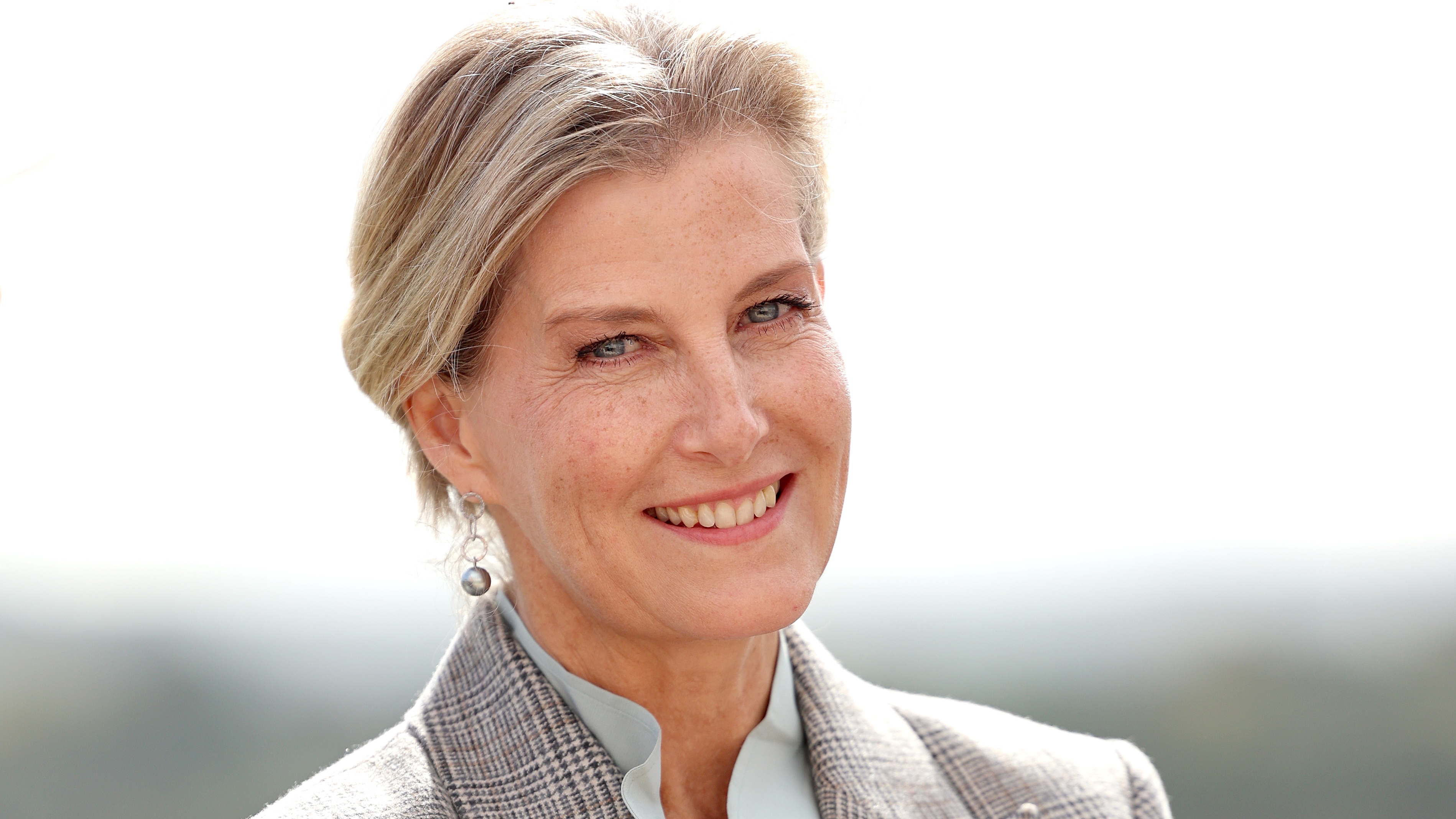 Sophie, Duchess of Edinburgh smiles as she attends the opening of the Domaine Evremond Winery at Domaine Evremond on September 26, 2024